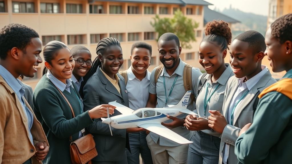 African students at youth aviation & aerospace workshop in Nairobi