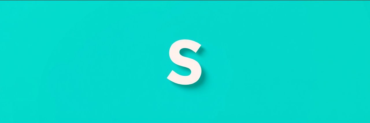 Modern teal icon with bold white S for ska boutique bed and breakfast